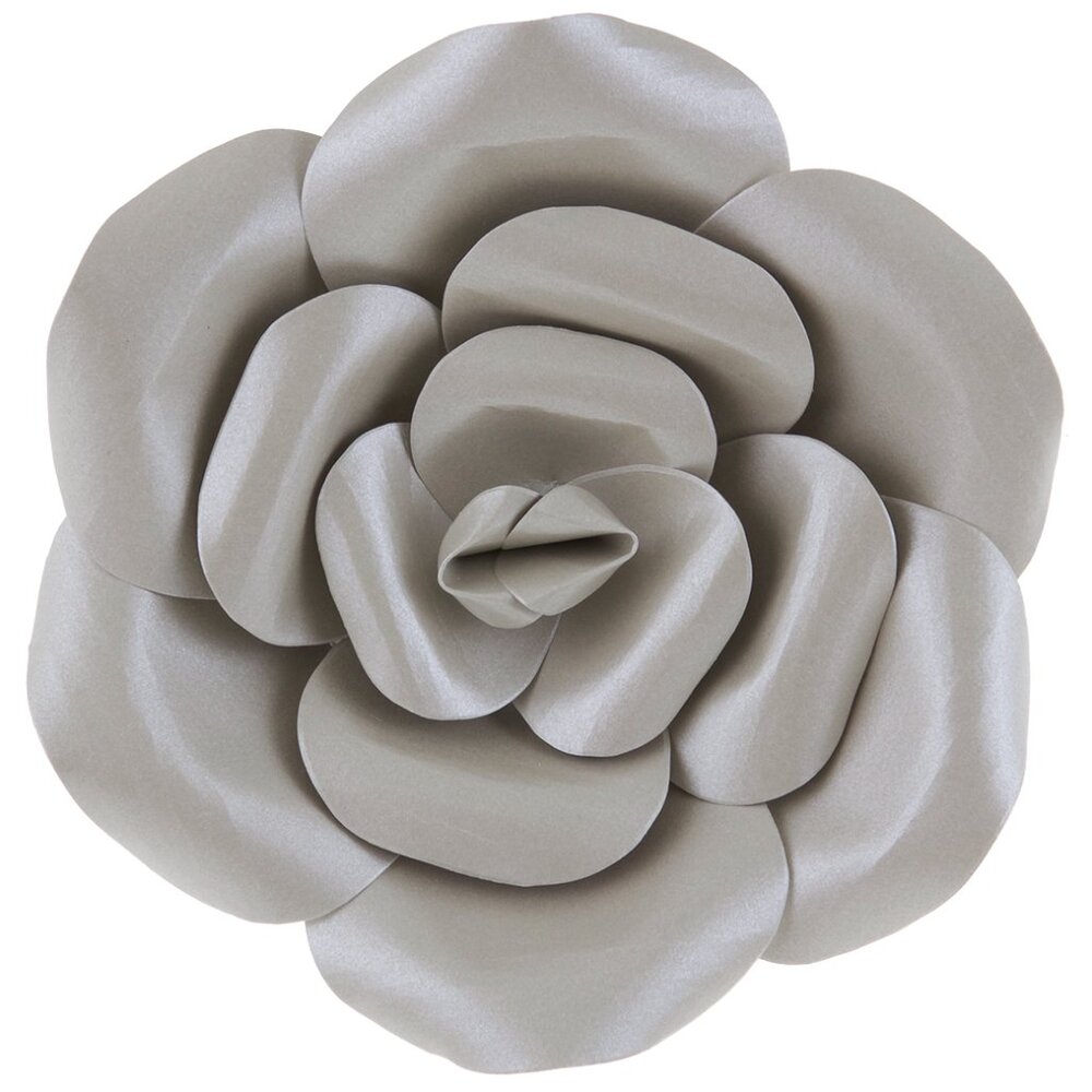 Silver Paper Flower Wall Home or Party Decor